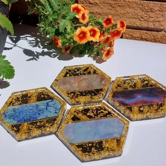 Space/Galaxy 4 Coaster Set - Picture 9 of 10